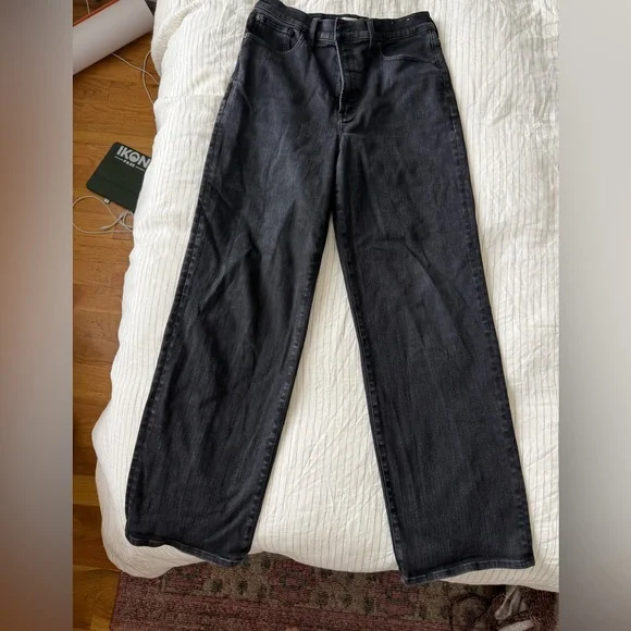Madewell Perfect Vintage Wide-Leg Jeans in Black - Picture 2 of 2